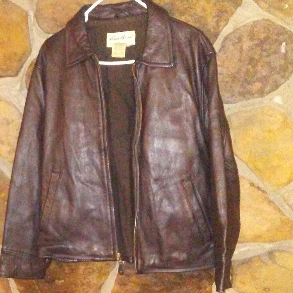 Eddie Bauer Brown Genuine Leather Jacket